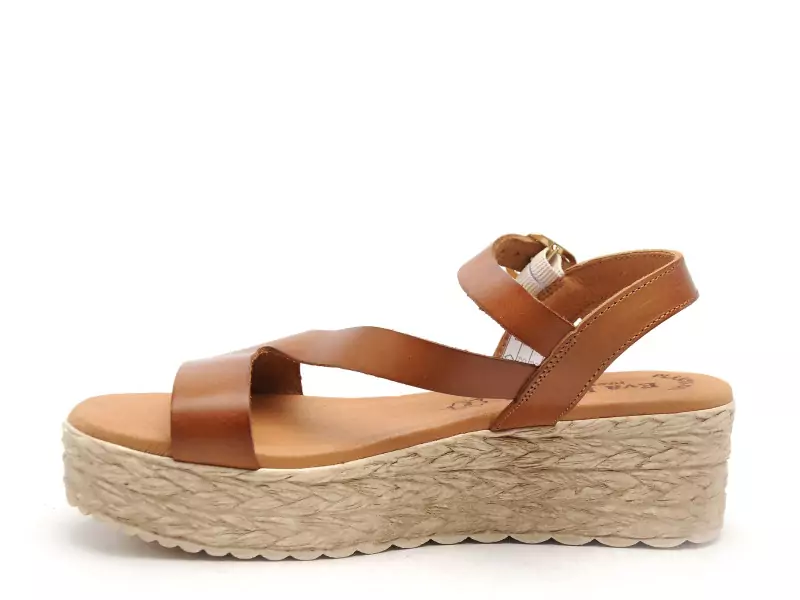 Eva Frutos 742 Marron Sandales à Talons Femme