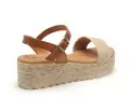Eva Frutos 791 Beige Sandales à Talons Femme