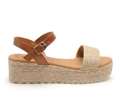 791 Beige Sandales à Talons Femme