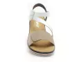 Rieker V3660 Beige Sandales Plates Femme