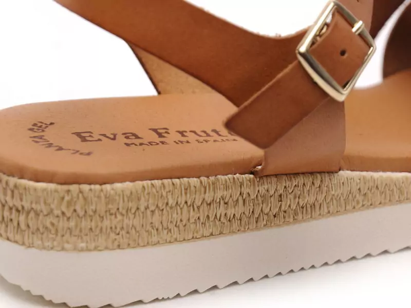 Eva Frutos 4222 Marron Sandales Plates Femme