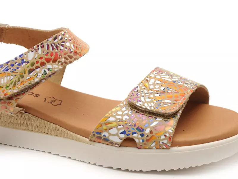 Eva Frutos 4265 Multicolore Sandales Plates Femme