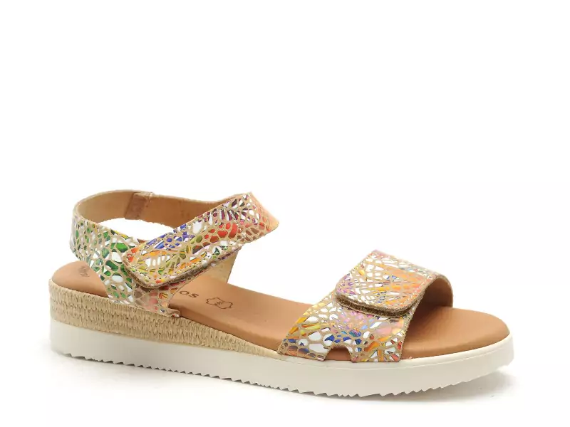 Eva Frutos 4265 Multicolore Sandales Plates Femme