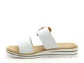 Rieker V0692 Blanc Mules et Sabots Plats Femme