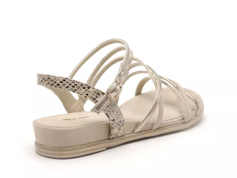 Tamaris 28103 42 Beige Sandales Plates Femme