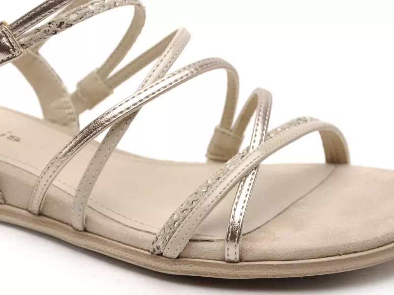 Tamaris 28103 42 Beige Sandales Plates Femme