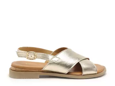 28102 44 Or Sandales Plates Femme