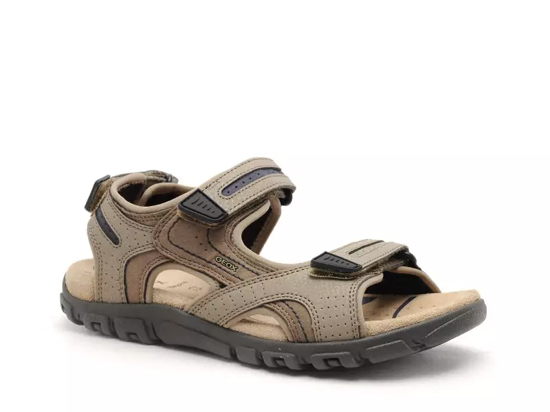 Geox UOMO SANDALE STRADA U8224D Beige Sandales Homme