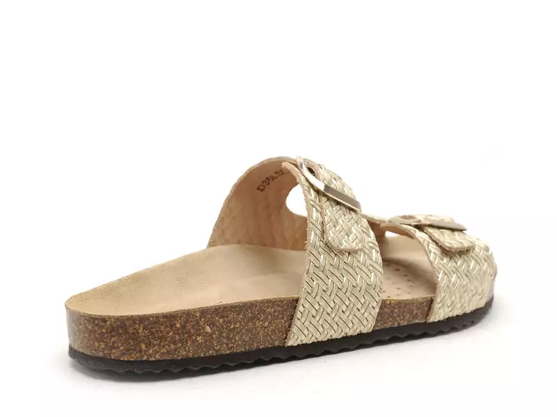 Geox D BRIONIA D35LSL Or Mules et Sabots Plats Femme