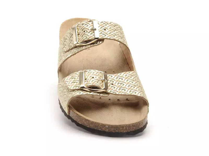 Geox D BRIONIA D35LSL Or Mules et Sabots Plats Femme