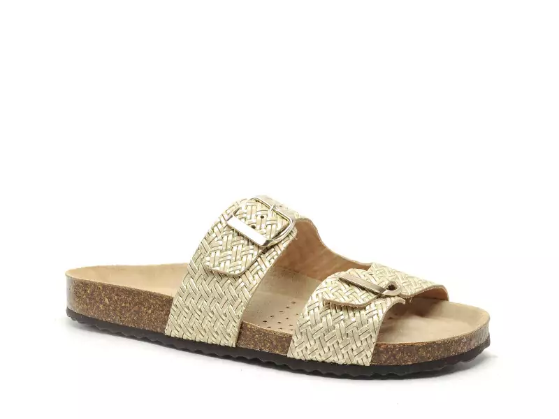 Geox D BRIONIA D35LSL Or Mules et Sabots Plats Femme