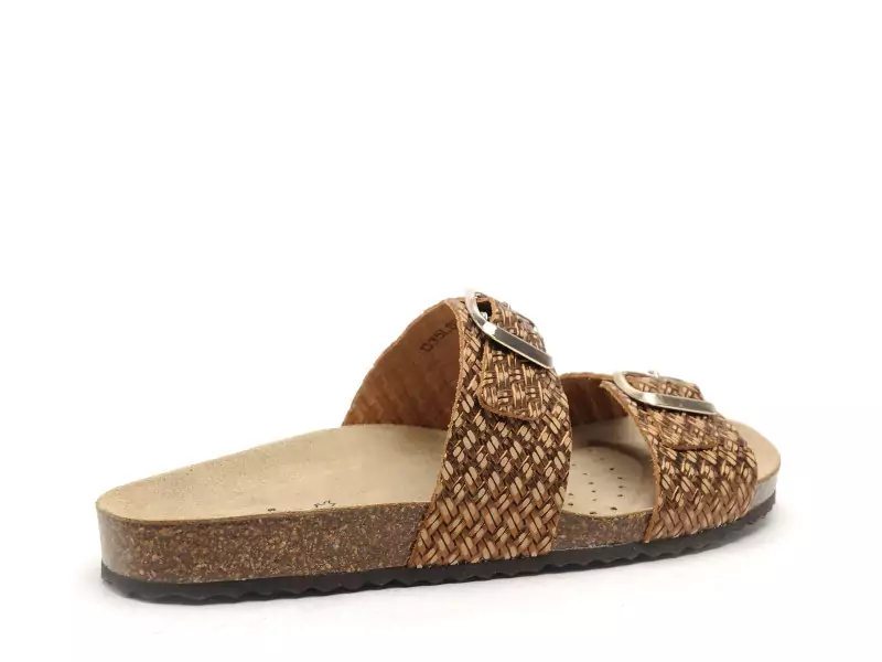 Geox D BRIONIA D35LSL Bronze Mules et Sabots Plats Femme