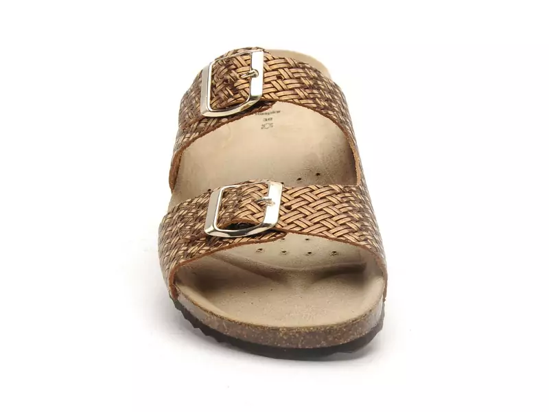 Geox D BRIONIA D35LSL Bronze Mules et Sabots Plats Femme