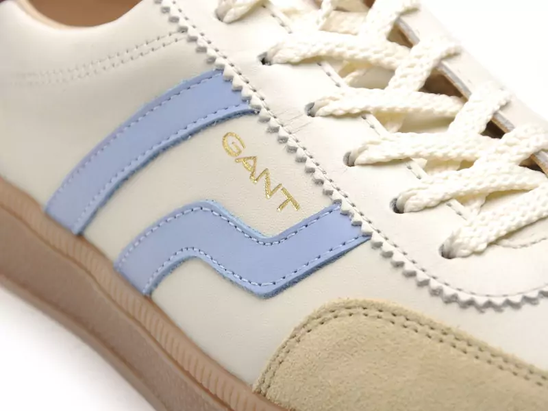 Gant CUZIMA CUIR Blanc Baskets Basses Femme