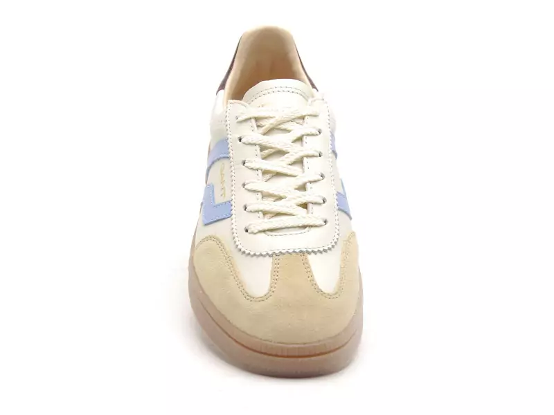 Gant CUZIMA CUIR Blanc Baskets Basses Femme