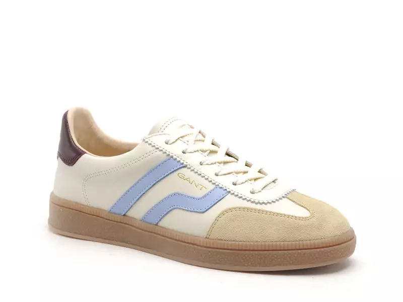 Gant CUZIMA CUIR Blanc Baskets Basses Femme