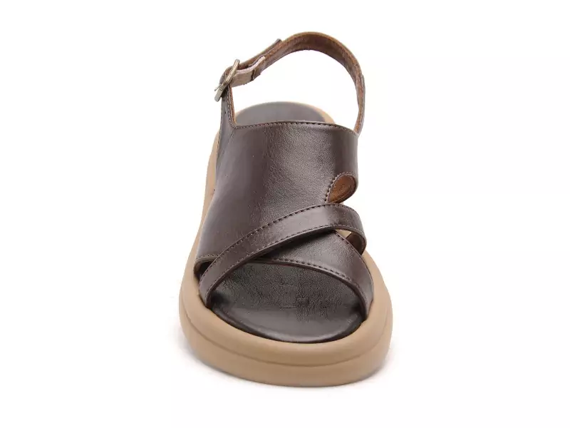 BUENO GRIVE Marron Sandales Plates Femme