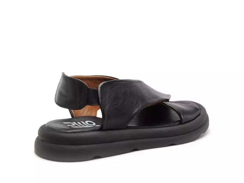 BUENO GAEL Noir Sandales Plates Femme