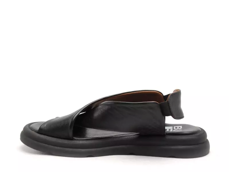 BUENO GAEL Noir Sandales Plates Femme