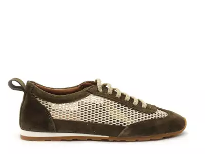 NADIA Kaki Baskets Basses Femme