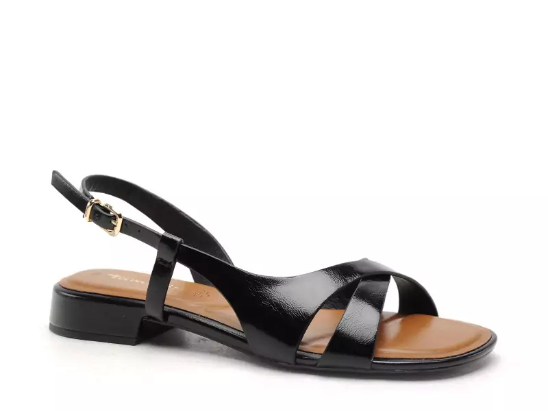 Tamaris 28123 46 Noir Sandales Plates Femme