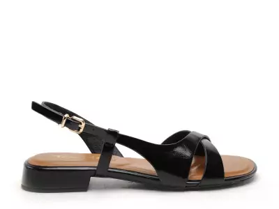 28123 46 Noir Sandales Plates Femme