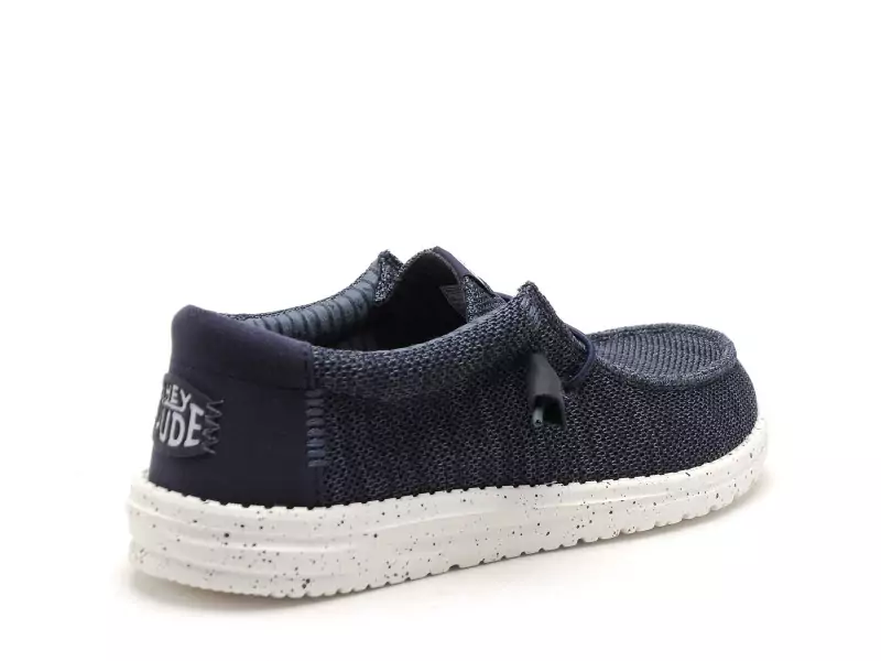 DUDE WALLY STRECH SOX 41838 Bleu Mocassins Homme