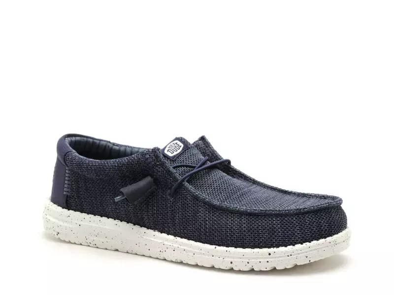 DUDE WALLY STRECH SOX 41838 Bleu Mocassins Homme