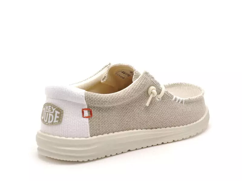 DUDE WALLY BRAIDED 40003 Beige Mocassins Homme