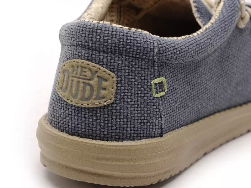 DUDE WALLY BRAIDED 40003 Bleu Mocassins Homme
