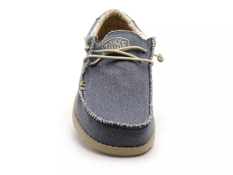 DUDE WALLY BRAIDED 40003 Bleu Mocassins Homme