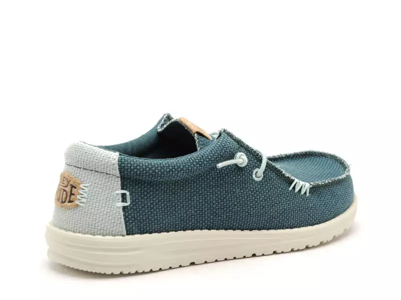 DUDE WALLY BRAIDED 40003 Vert Mocassins Homme