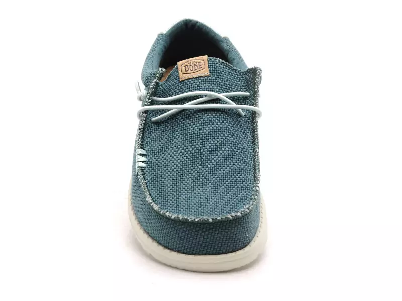 DUDE WALLY BRAIDED 40003 Vert Mocassins Homme