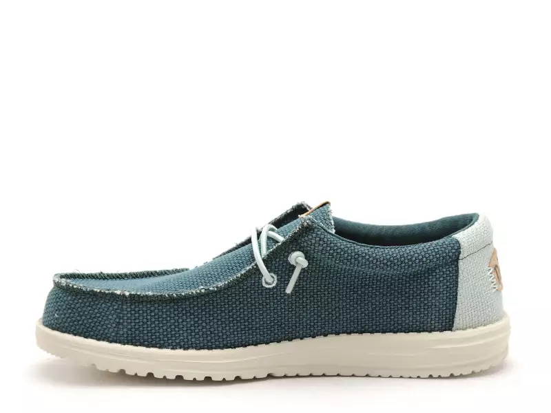 DUDE WALLY BRAIDED 40003 Vert Mocassins Homme