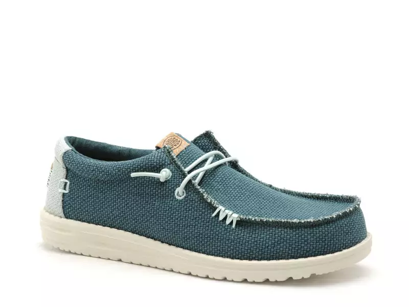 DUDE WALLY BRAIDED 40003 Vert Mocassins Homme