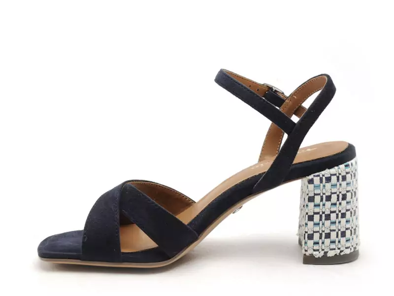 Tamaris 28362 46 Bleu Sandales à Talons Femme