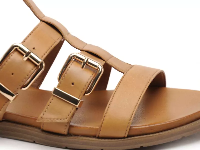 Tamaris 28125 46 Marron Sandales Plates Femme