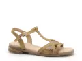 Gr POLAMI Beige Sandales Plates Femme