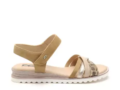 XIABY Beige Sandales Plates Femme