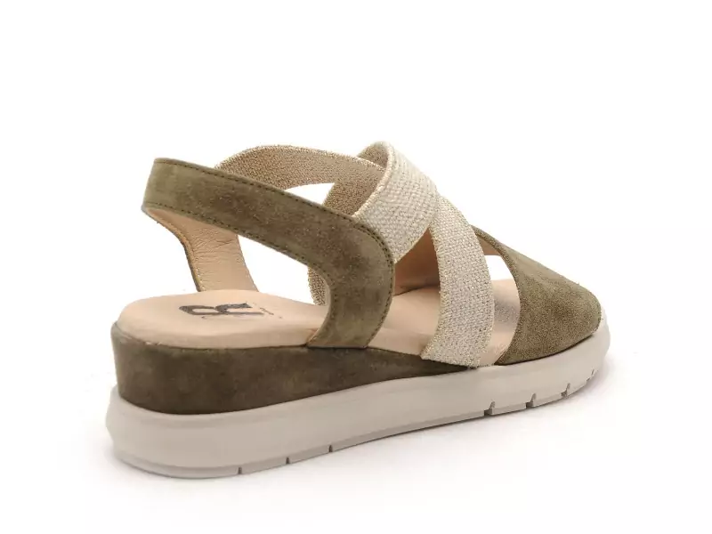 Gr GALATA Kaki Sandales à Talons Femme