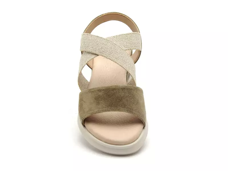 Gr GALATA Kaki Sandales à Talons Femme