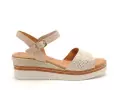 Eva Frutos 569 Beige Sandales à Talons Femme