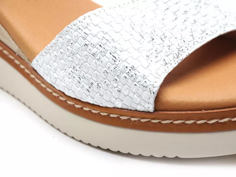 Eva Frutos 569 Blanc Sandales à Talons Femme