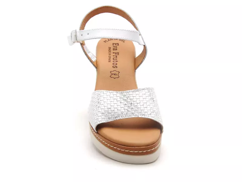 Eva Frutos 569 Blanc Sandales à Talons Femme