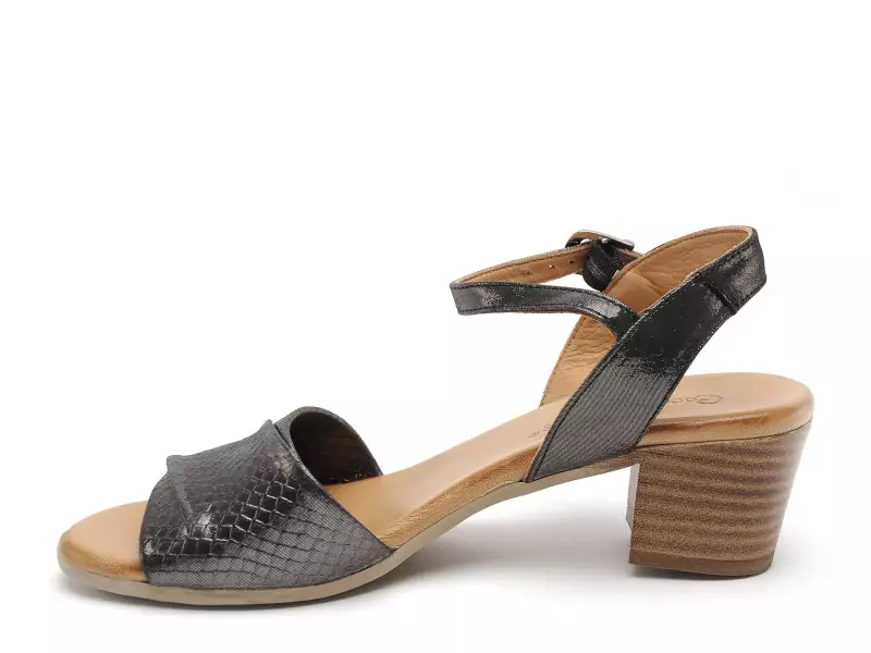 Coco Abricot MUN Noir Sandales à Talons Femme