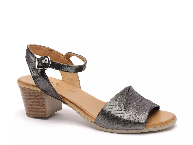 Coco Abricot MUN Noir Sandales à Talons Femme