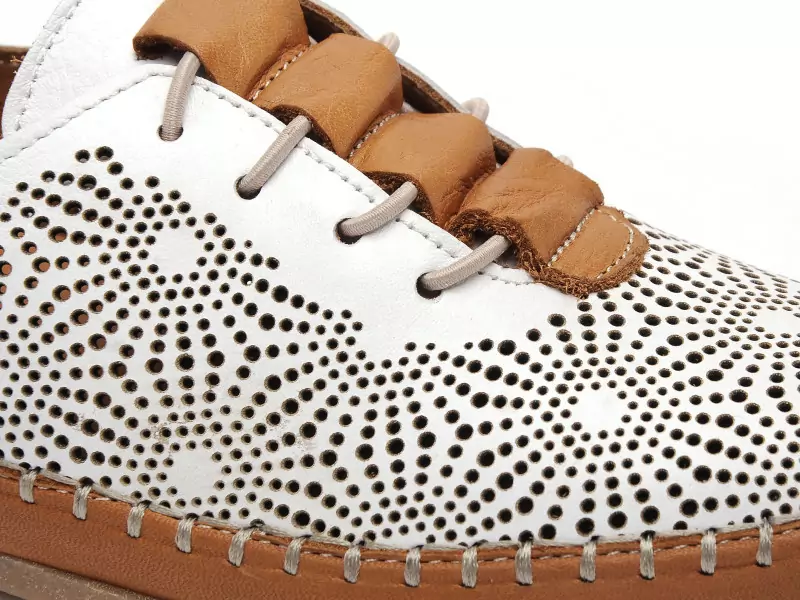 Coco Abricot MAFLIER Blanc Baskets Basses Femme