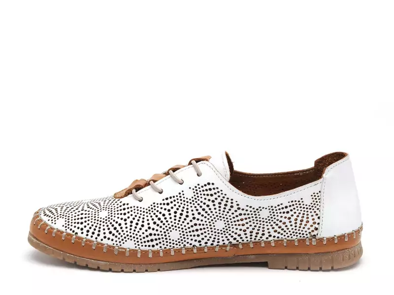 Coco Abricot MAFLIER Blanc Baskets Basses Femme