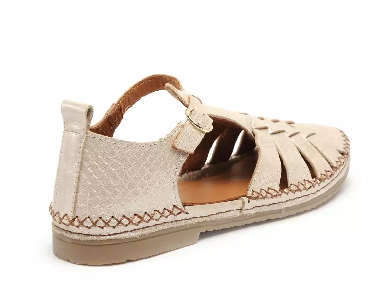 Coco Abricot MUSIGNY Or Sandales Plates Femme