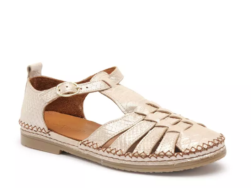 Coco Abricot MUSIGNY Or Sandales Plates Femme